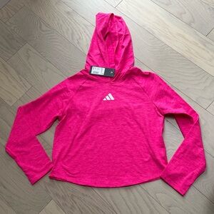 Adidas Girls Pink Hooded Sweatshirt - NWT